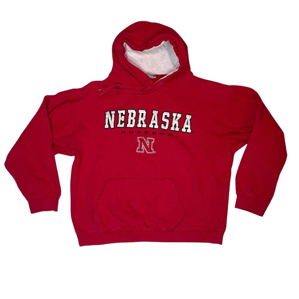 Nebraska Huskers Hoodie Red Pullover Mens XL Stadium Athletic